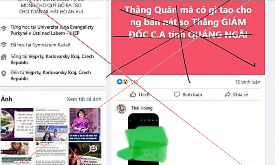 Đối tượng lên mạng dọa bắn Giám đốc Công an tỉnh Quảng Ngãi đang định cư ở nước ngoài