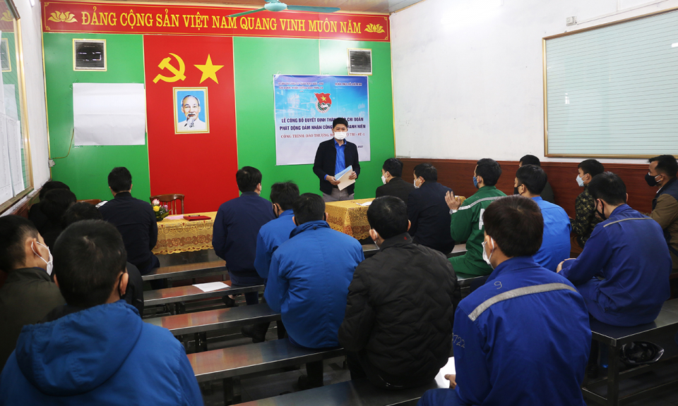 Phát động đảm nhận công trình thanh niên “Đào thượng mở lò chợ TBI-8T-1”