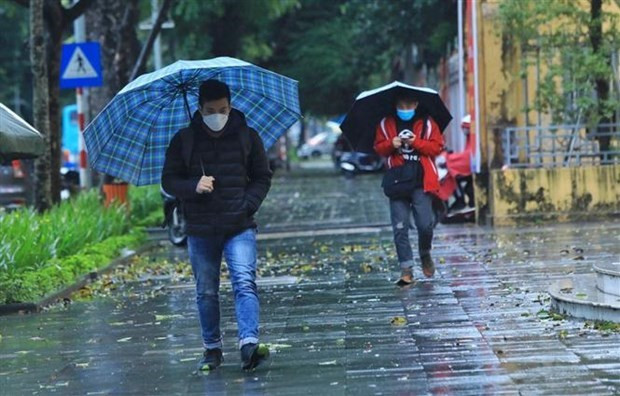 Khu vuc Tay Bac co noi tren 28 do C, Ha Noi mua nho rai rac hinh anh 1