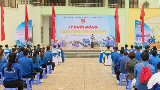 Tỉnh Đoàn tổ chức Lễ Khởi động Tháng thanh niên 2022 tại TP Cẩm Phả.