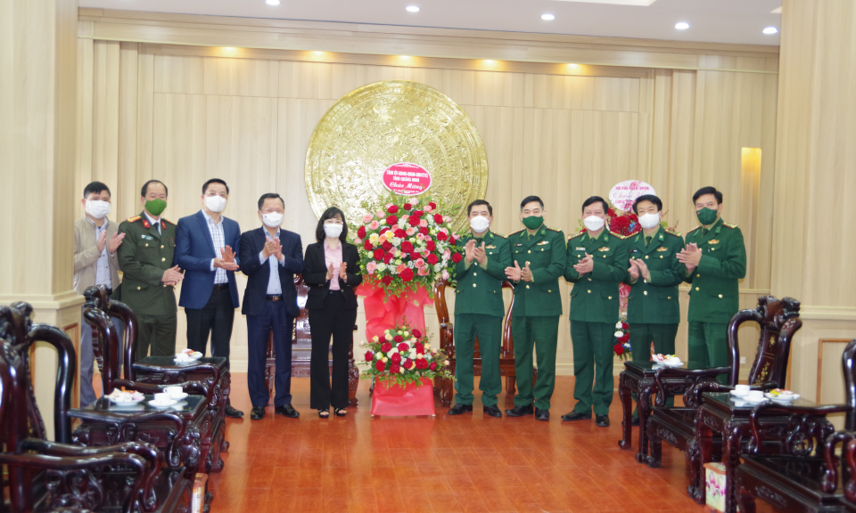 Phó Bí thư Tỉnh ủy chúc mừng Bộ Chỉ huy Bộ đội Biên phòng tỉnh
