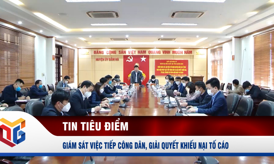 Đoàn Đại biểu Quốc hội tỉnh giám sát tại huyện Đầm Hà