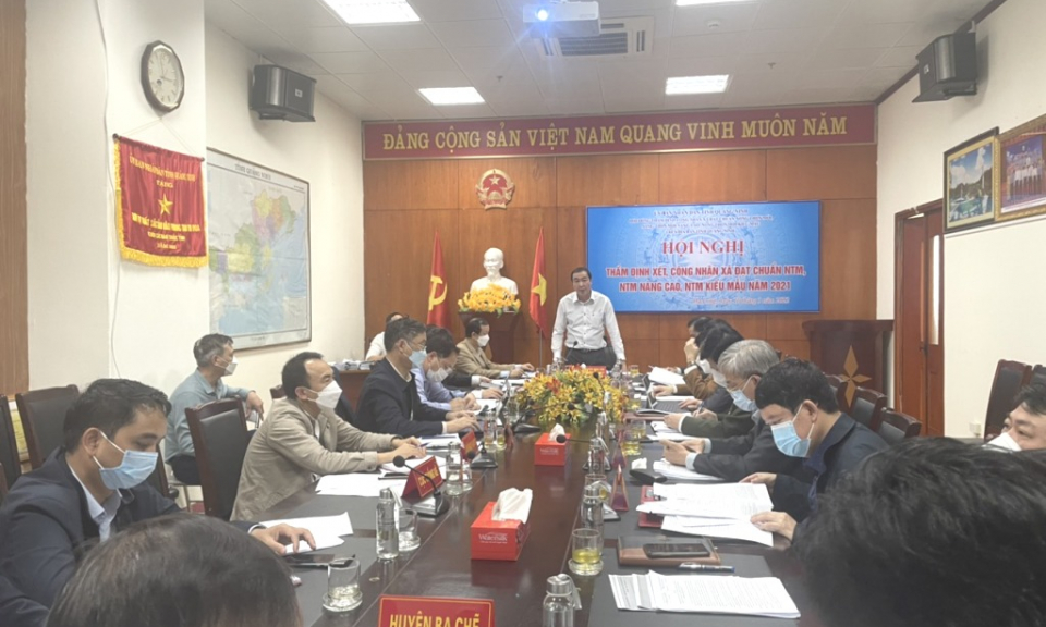 Thẩm định xét, công nhận xã đạt chuẩn NTM, NTM nâng cao, NTM kiểu mẫu  