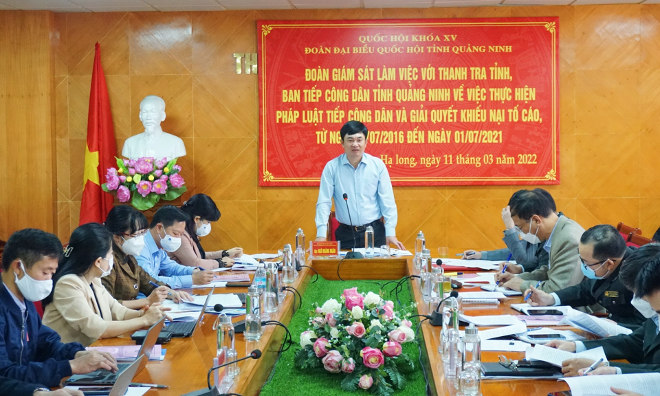 Đoàn Đại biểu Quốc hội tỉnh giám sát Thanh tra tỉnh và Ban Tiếp công dân tỉnh