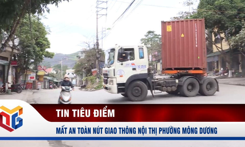 Mất an toàn nút giao thông nội thị phường Mông Dương