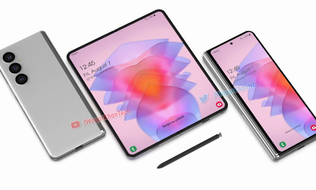 Ý tưởng Galaxy Z Fold4 có bút S Pen