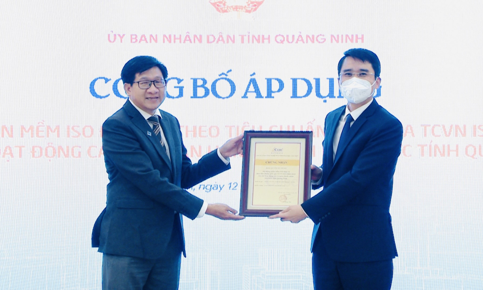Quảng Ninh là tỉnh đầu tiên ở miền Bắc áp dụng thành công Hệ thống ISO điện tử vào hoạt động của các cơ quan hành chính nhà nước