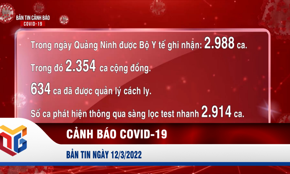 Bản tin cảnh báo Covid-19 ngày 12/3/2022