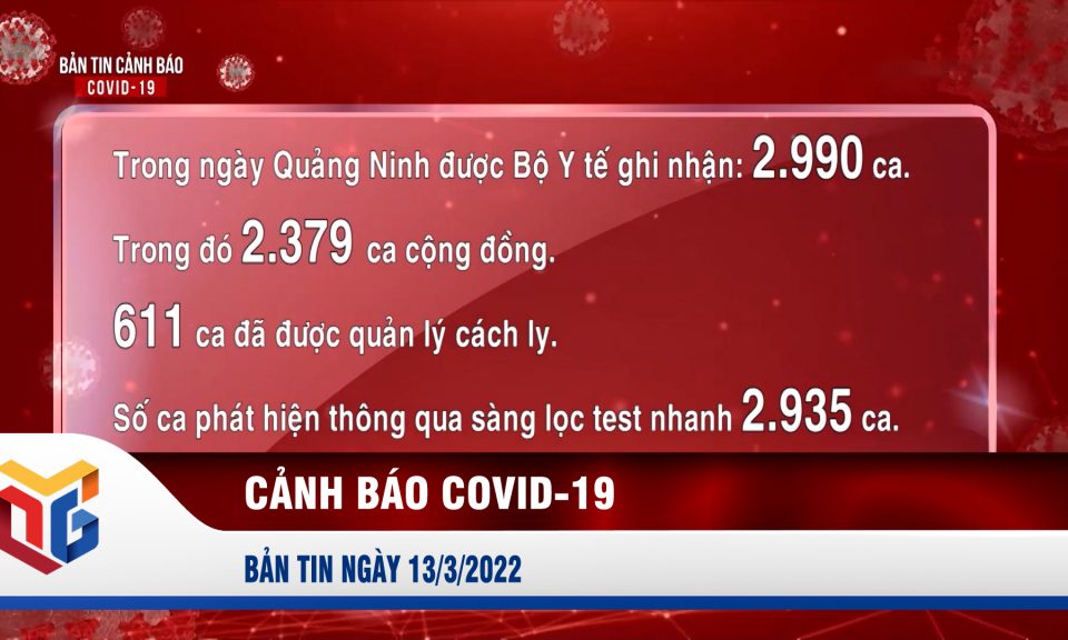 Bản tin cảnh báo Covid-19 ngày 13/3/2022