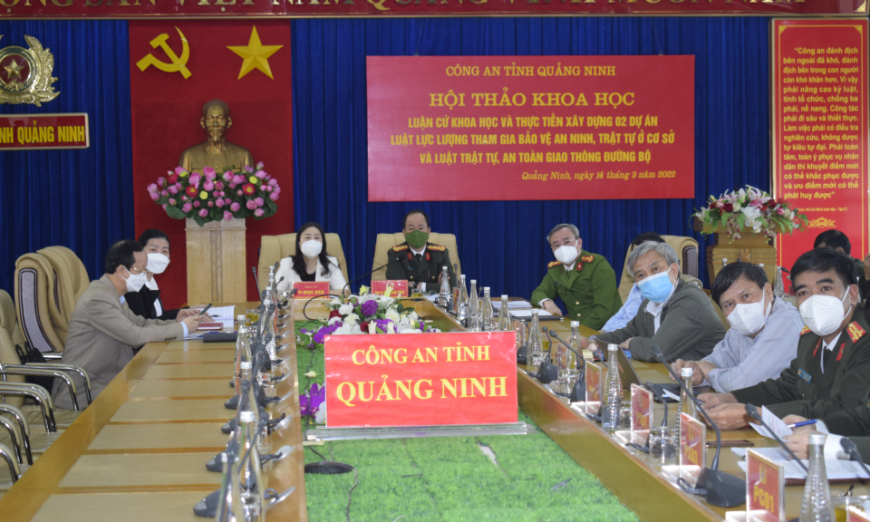 Bộ Công an tổ chức hội thảo khoa học “Luận cứ khoa học và thực tiễn của việc xây dựng 2 dự án luật"