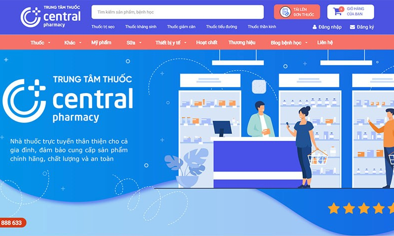 Tương lai của nhà thuốc trực tuyến và mô hình bền vững Trung tâm thuốc Central Pharmacy
