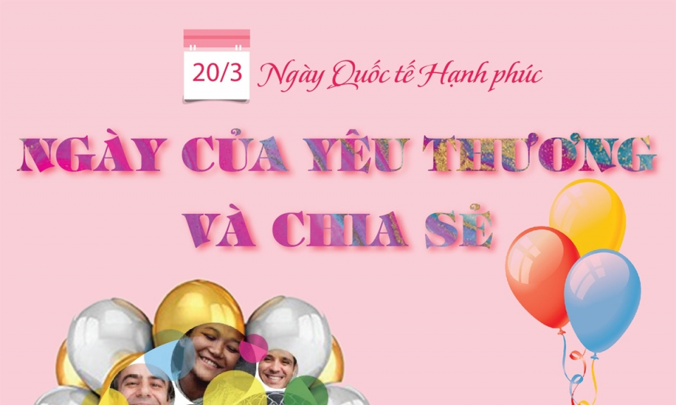 Ngày Quốc tế Hạnh phúc 20/3: Ngày của yêu thương và chia sẻ