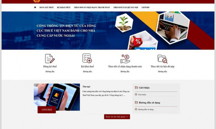 Công bố Cổng thông tin điện tử nhà cung cấp nước ngoài và ứng dụng Etax Mobile