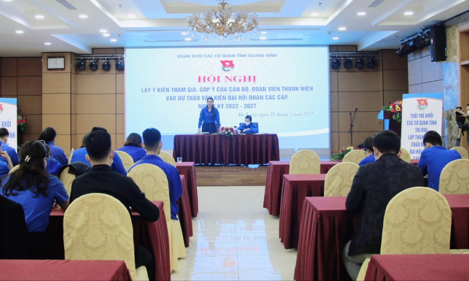 Hội nghị lấy ý kiến tham gia, góp ý vào dự thảo văn kiện Đại hội Đoàn các cấp