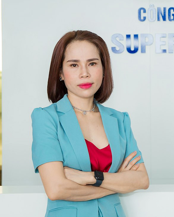 Bà Nguyễn Thị Hải Bình, Tổng Giám đốc Công ty CP tập đoàn nhựa Super Trường Phát.