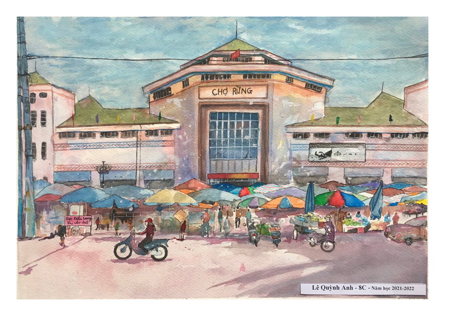 “Chợ Rừng trong tôi” – tác phẩm đạt giải A của Lê Thị Quỳnh Anh, lớp  8C, Trường Trung học cơ sở Lê Quý Đôn.