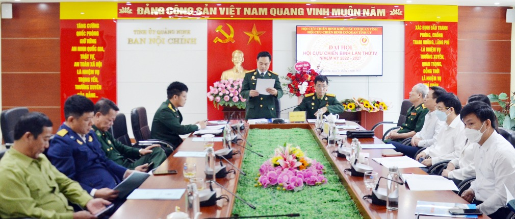 Quang cảnh tại đại hội Hội CCB cơ quan Tỉnh ủy lần thứ IV, nhiệm kỳ 2022-2027.