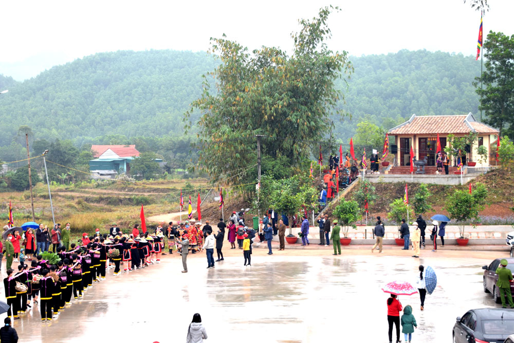 Miếu Bàn Vương được xây dựng từ năm 2020 tại thôn Cái Gian, xã Nam Sơn, huyện Ba Chẽ
