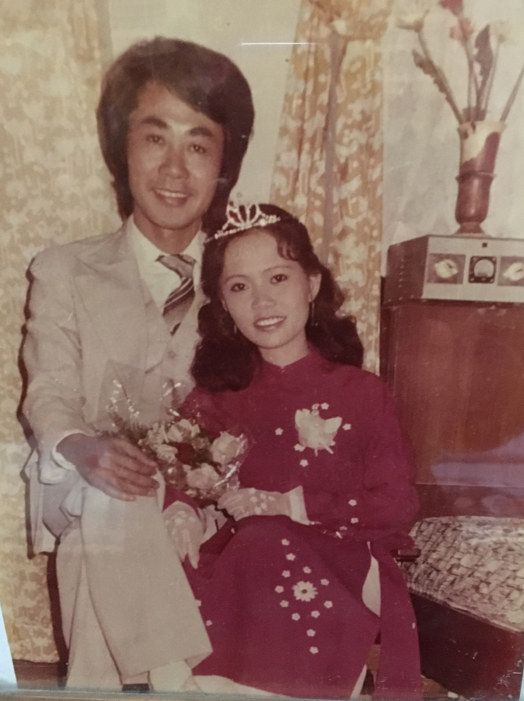 NSND Quang Thọ và vợ thời trẻ.