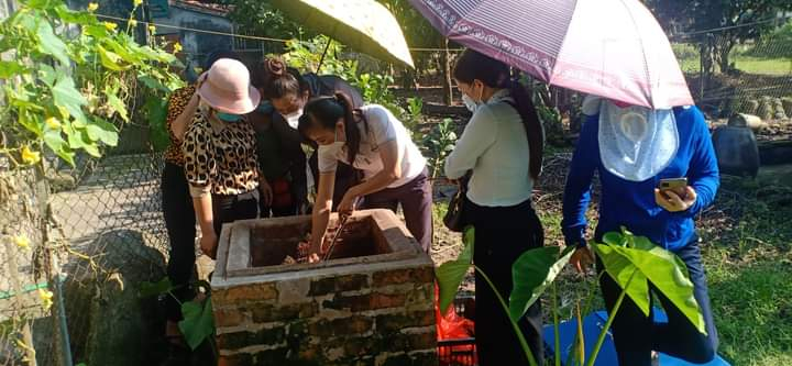 Các hố rác hữu cơ được Hội Liên hiệp Phụ nữ huyện Đầm Hà triển khai thực hiện góp phần bảo vệ môi trường.