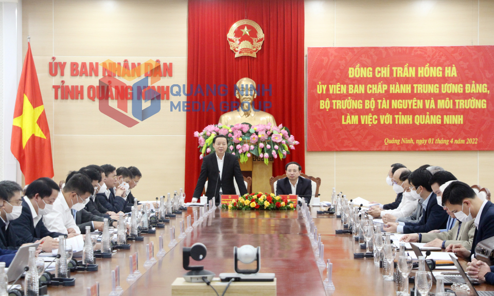 Bộ Tài nguyên và Môi trường làm việc với tỉnh Quảng Ninh, tháng 4-2022