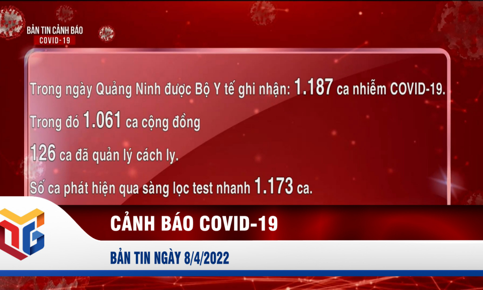 Bản tin cảnh báo Covid-19 ngày 8/4/2022