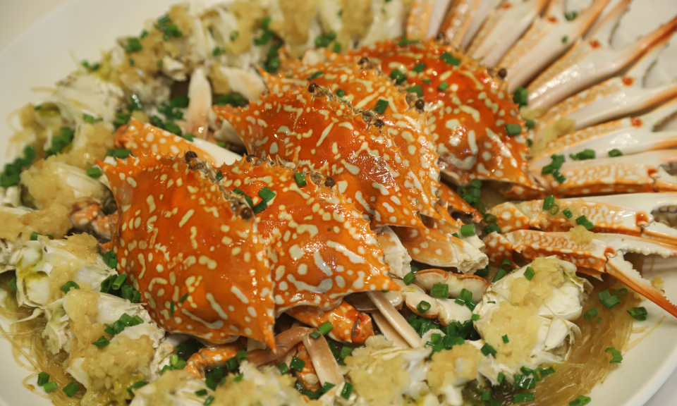 Ghẹ xanh hấp miến ngon khó cưỡng