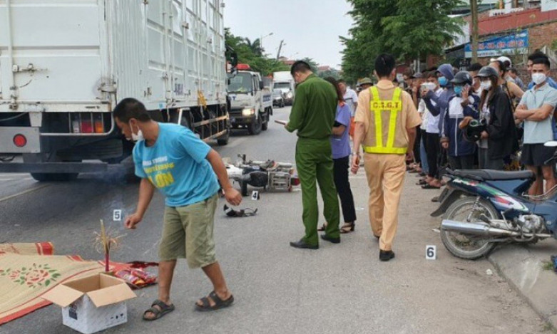 Tai nạn liên hoàn ở Hải Dương, 1 người chết, 3 người bị thương