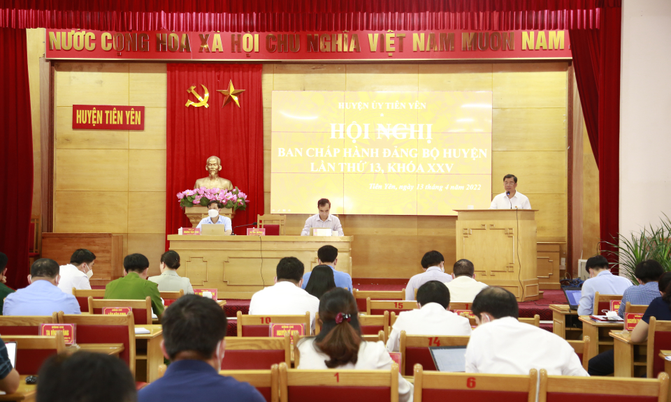 Hội nghị Ban Chấp hành Đảng bộ huyện Tiên Yên lần thứ 13, khóa XXV