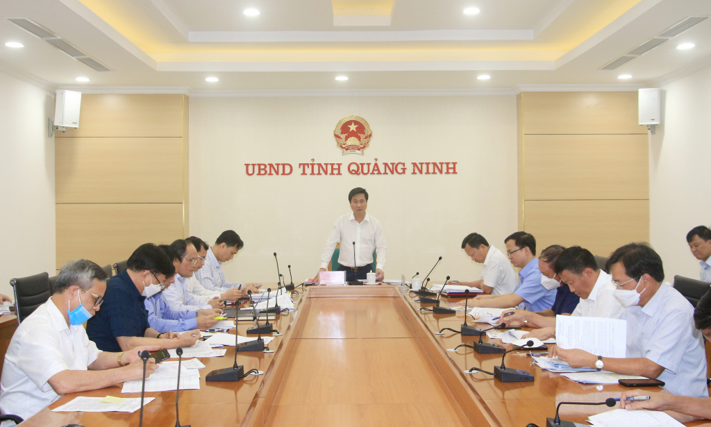 Đồng chí Nguyễn Tường Văn, Phó Bí thư Tỉnh ủy, Chủ tịch UBND tỉnh, phát biểu kết luận cuộc họp.
