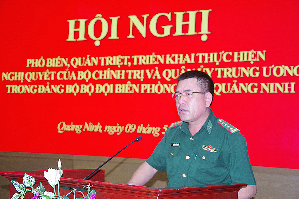Đại tá Nguyễn Thanh Hải phát biểu chỉ đạo tại hội nghị