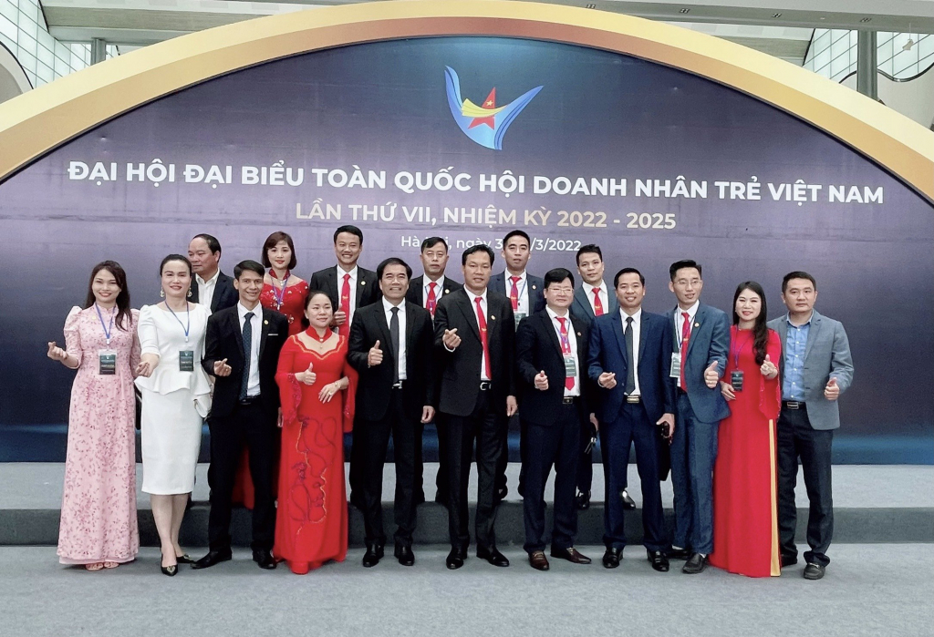 Đại biểu Hội Doanh nhân trẻ Quảng Ninh tham dự Đại hội Đại biểu toàn quốc Hội Doanh nhân trẻ Việt Nam nhiệm kỳ 2022 - 2025.