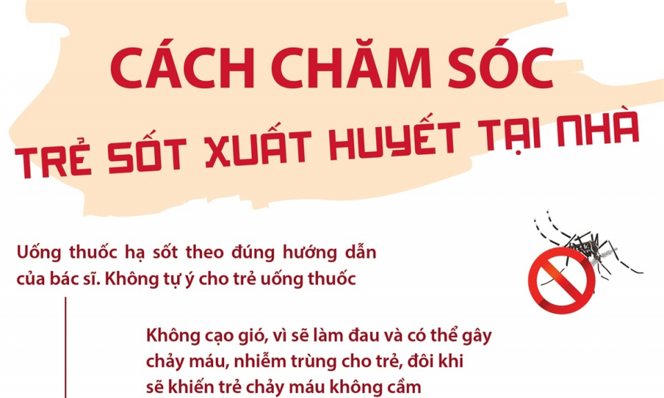 Cách chăm sóc trẻ sốt xuất huyết tại nhà