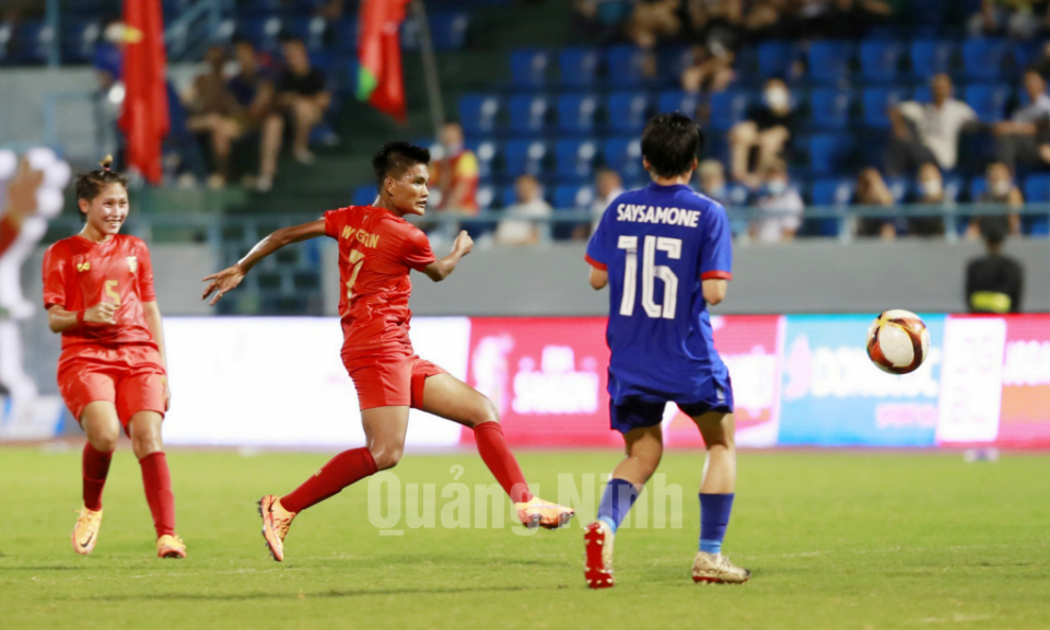 Bóng đá nữ SEA Games 31: Thắng Lào 3 - 0, Myanmar "hẹn" Thái Lan tranh ngôi đầu Bảng B