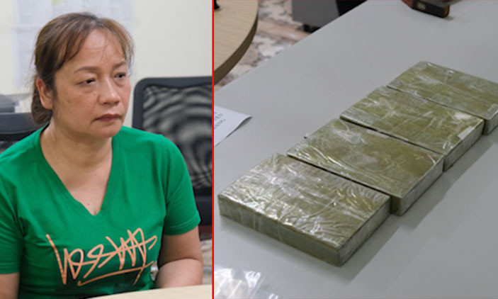 Bắt quả tang 4 đối tượng mua bán trái phép 4 bánh heroin