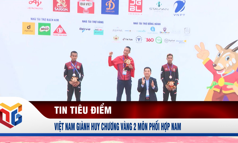 Việt Nam giành huy chương vàng 2 môn phối hợp nam