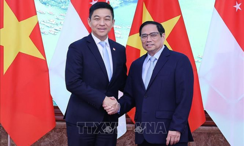 Thủ tướng Phạm Minh Chính tiếp Chủ tịch Quốc hội Singapore Tan Chuan-Jin