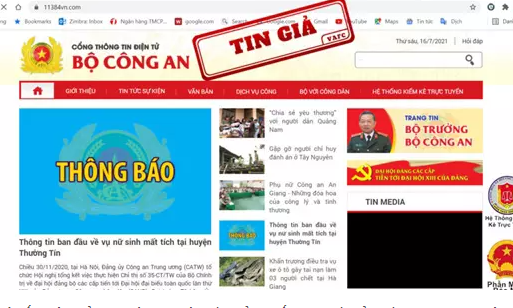 Phát hiện "website Bộ công an" giả nhằm chiếm đoạt tài sản