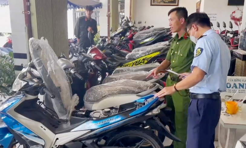 Phát hiện nhiều xe mô tô giá trị cao không rõ nguồn gốc, xuất xứ