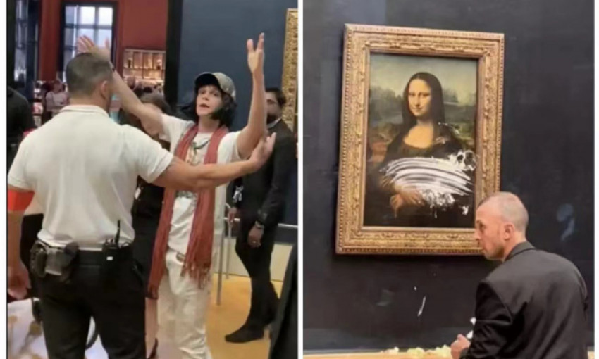 Tranh 'Mona Lisa' bị tạt kem