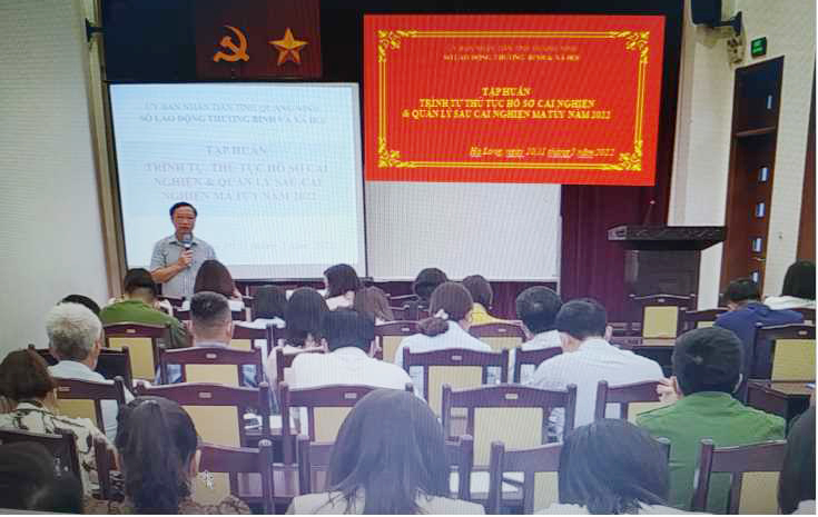Công an tỉnh, Sở LĐ-TB&XH phối hợp tổ chức tập huấn trình tự, thủ tục hồ sơ cai nghiện và quản lý sau cai nghiện ma túy trên địa bàn tỉnh Quảng Ninh năm 2022 