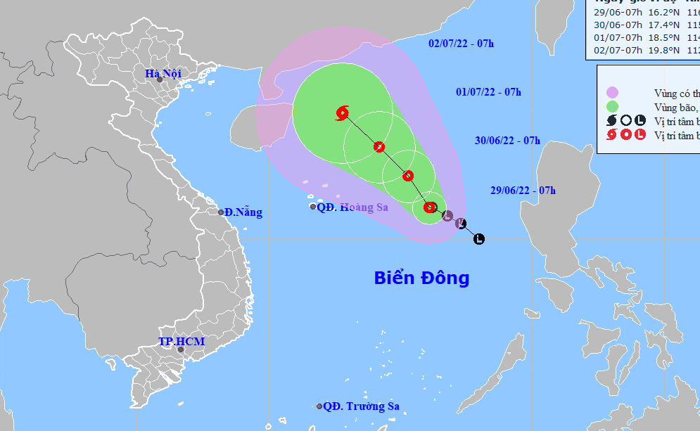 Tropical depression appears in East Vietnam Sea