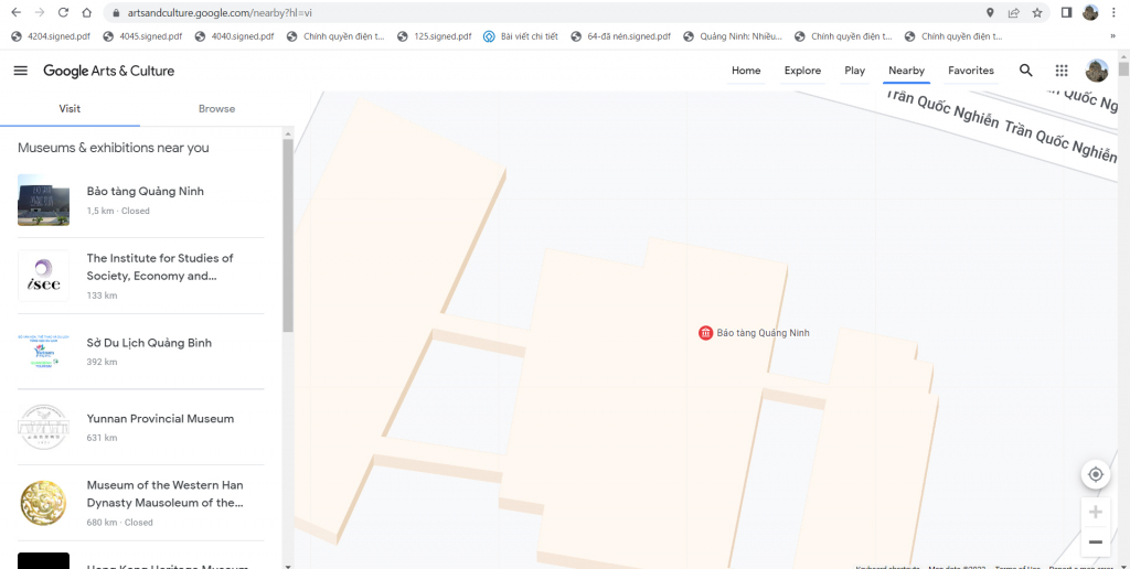 Bảo tàng Quảng Ninh hiển thị trên nền tảng số Google Arts & Culture.