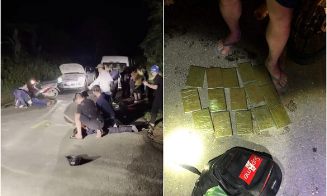 Hai nghi phạm buôn 15 bánh heroin bắn chiến sĩ công an