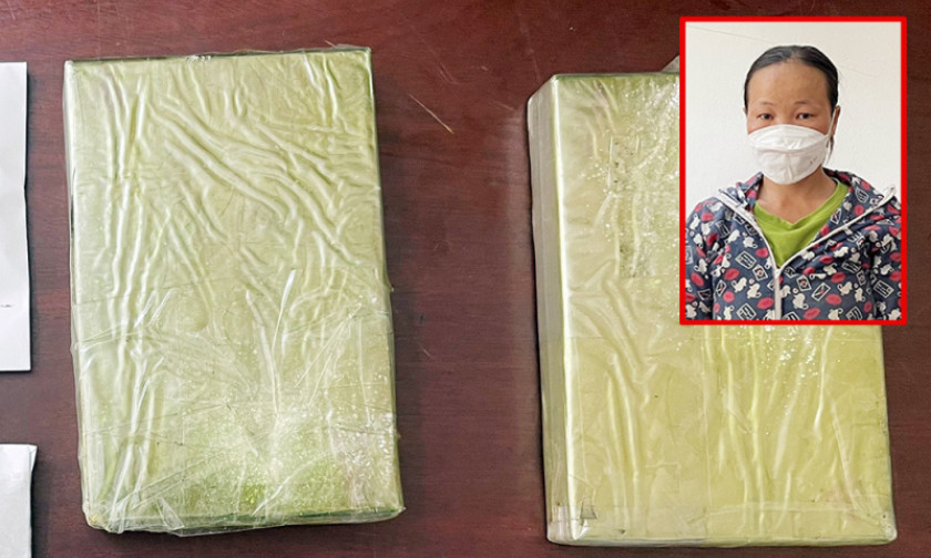 "Nữ quái" vận chuyển 2 bánh heroin từ nước ngoài vào Việt Nam