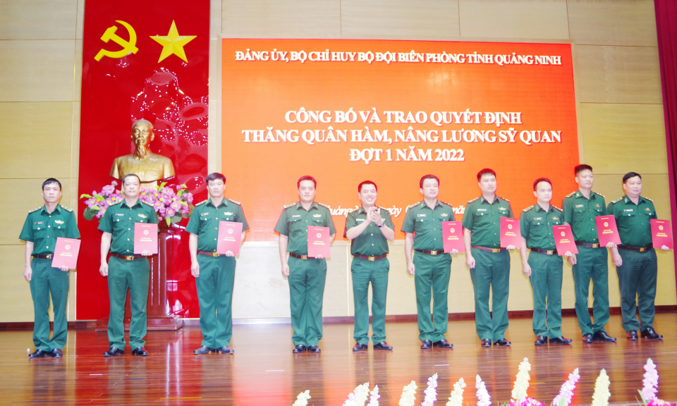 BĐBP Quảng Ninh: Thăng quân hàm, nâng lương cho 75 sĩ quan