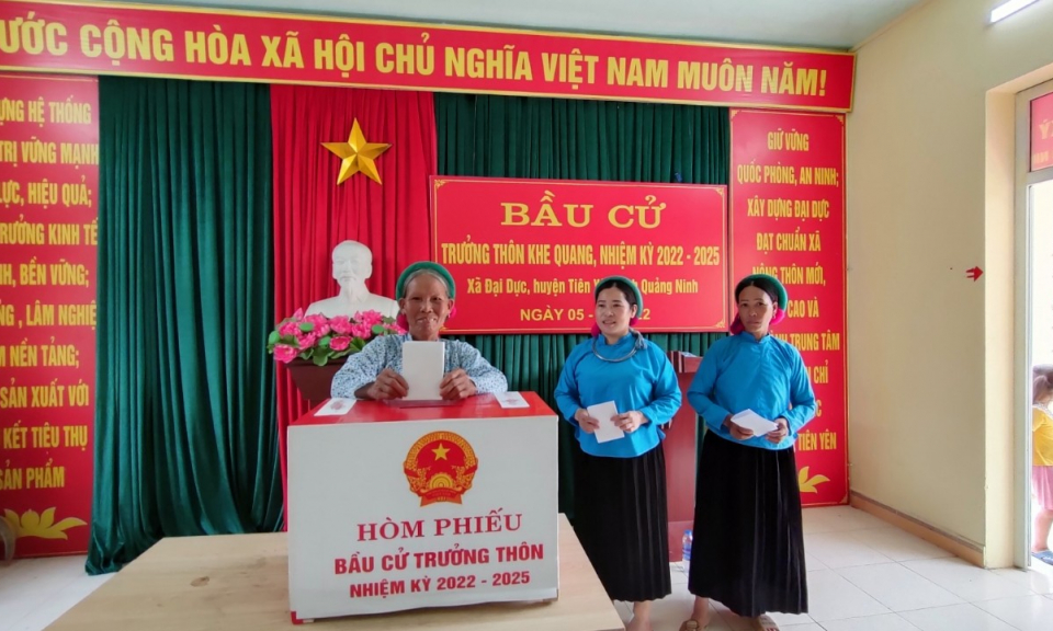 Tỷ lệ cử tri đi bầu đạt 98,12%, cuộc bầu cử trưởng thôn, bản, khu phố nhiệm kỳ 2022-2025 thành công tốt đẹp