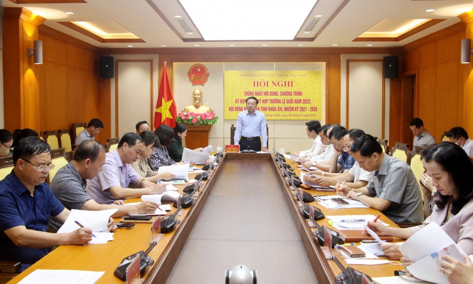 Thường trực HĐND tỉnh họp thống nhất nội dung, chương trình Kỳ họp thứ 9, HĐND tỉnh khóa XIV
