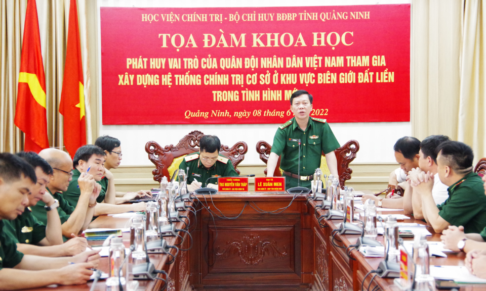 Tọa đàm phát huy vai trò của Quân đội trong tham gia xây dựng hệ thống chính trị cơ sở ở biên giới đất liền trong tình hình mới