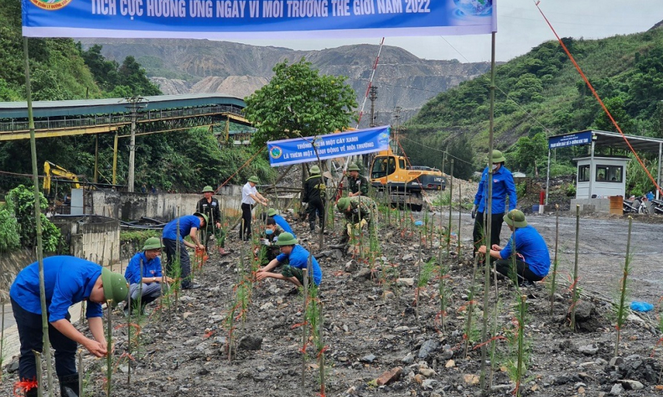 Đoàn Thanh niên Trung tâm Quản lý đường vận tải mỏ hưởng ứng Ngày Môi trường thế giới